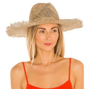 Lack Of Color Natural Straw Wide-Brim Fedora Hat